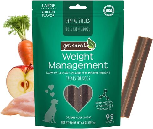 Get Naked Grain-Free Weight Management Dental Chew Sticks for Small Dogs, Natural Dog Dental Chews & Treats, 6.2 oz in Saudi Arabia