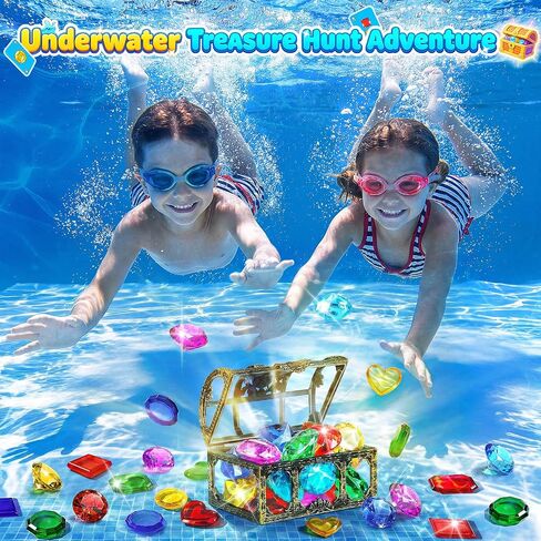 Diving Toys for Kids, Seek Treasure Underwater Pool Gem Hunt Pool Game in Saudi Arabia
