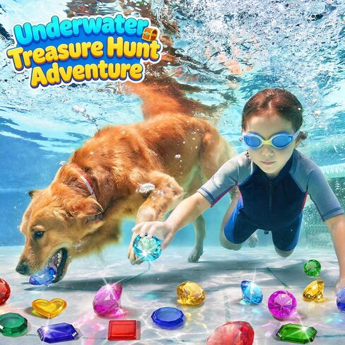 Diving Toys for Kids, Seek Treasure Underwater Pool Gem Hunt Pool Game in Saudi Arabia
