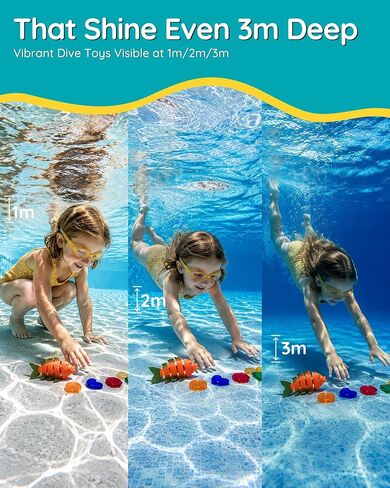 31Pcs Swim Dive Toys Pool Games Outdoor Water Essential Bath Accessories for Kid Toy Age 3 4 5 6 7 8 9 10 11 12 Year Old Cool Girl Boy Stuff Fun Summer Gift in Kuwait