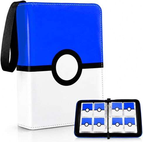 400 - Pockets Trading Card Binder with Removable 50 Sleeves, Card Collector Album with Zipper, Portable Card Holder Book Fits Sports Card, Game Card - Yellow in Saudi Arabia