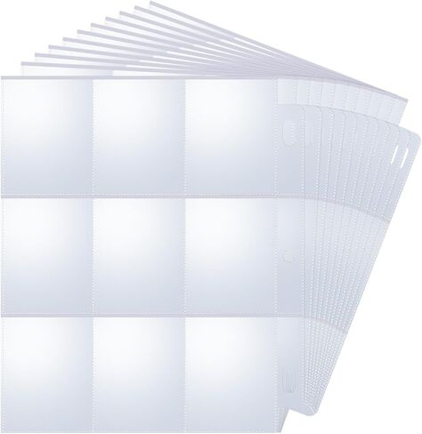 40 Pack 9 Pocket Trading Card Sleeves for 3 Ring Binder in Saudi Arabia
