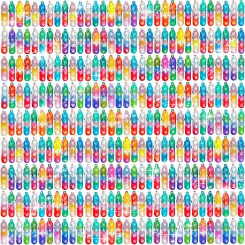 360 Pcs Rectangle Pop Keychain Mini Fidget Toys Bulk for Kids,Mini Pop Fidget Keychain Party Favors for Kids 4-8,8-12, Goodie Bag Stuffers Fidgets for Classroom Prizes Sensory Fidget Toy Packs in Saudi Arabia