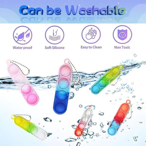360 Pcs Rectangle Pop Keychain Mini Fidget Toys Bulk for Kids,Mini Pop Fidget Keychain Party Favors for Kids 4-8,8-12, Goodie Bag Stuffers Fidgets for Classroom Prizes Sensory Fidget Toy Packs in Saudi Arabia