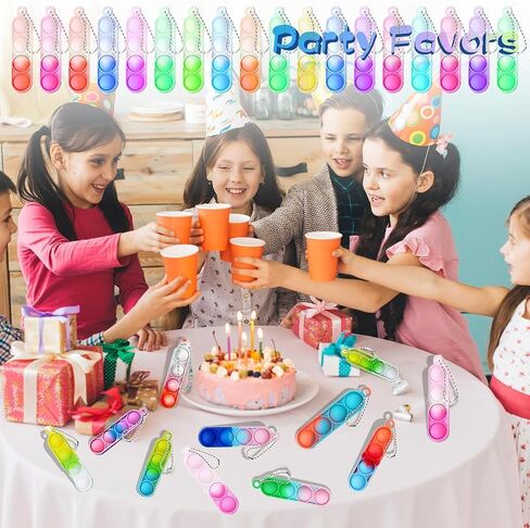 360 Pcs Rectangle Pop Keychain Mini Fidget Toys Bulk for Kids,Mini Pop Fidget Keychain Party Favors for Kids 4-8,8-12, Goodie Bag Stuffers Fidgets for Classroom Prizes Sensory Fidget Toy Packs in Saudi Arabia