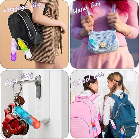 360 Pcs Rectangle Pop Keychain Mini Fidget Toys Bulk for Kids,Mini Pop Fidget Keychain Party Favors for Kids 4-8,8-12, Goodie Bag Stuffers Fidgets for Classroom Prizes Sensory Fidget Toy Packs in Saudi Arabia
