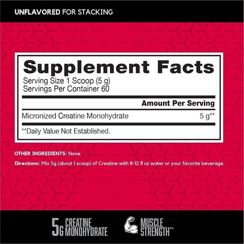 BSN Micronized Creatine Monohydrate Powder, Unflavored, 2 Months Supply-60 Servings, 10.9 ounce in Kuwait
