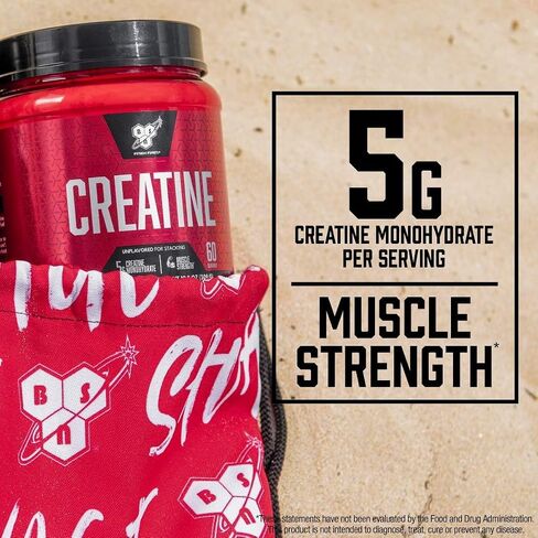 BSN Micronized Creatine Monohydrate Powder, Unflavored, 2 Months Supply-60 Servings, 10.9 ounce in Kuwait