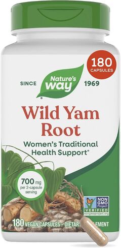 Nature's Way Premium Herbal Wild Yam Root 850 mg per serving 180 VCap in Kuwait