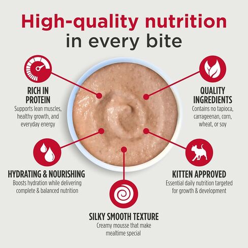 Nulo Wet Kitten Food, Silky Mousse, Variety Pack, 1.75 oz x 12 in Kuwait