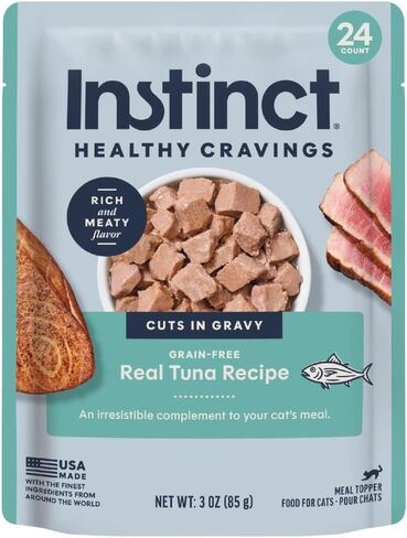 Instinct Healthy Cravings Natural Wet Cat Food Topper, Grain Free Recipe - Variety Pack, 3 oz. Pouches (Pack of 12) in Kuwait