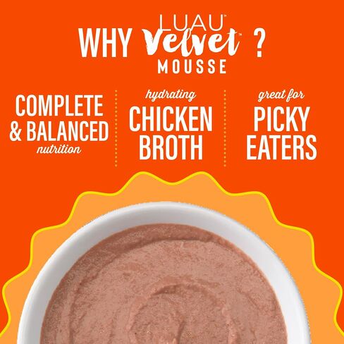 Tiki Cat Luau Velvet Mousse Wet Cat Food, Chicken, 2.8oz Pouch, 12ct in Saudi Arabia