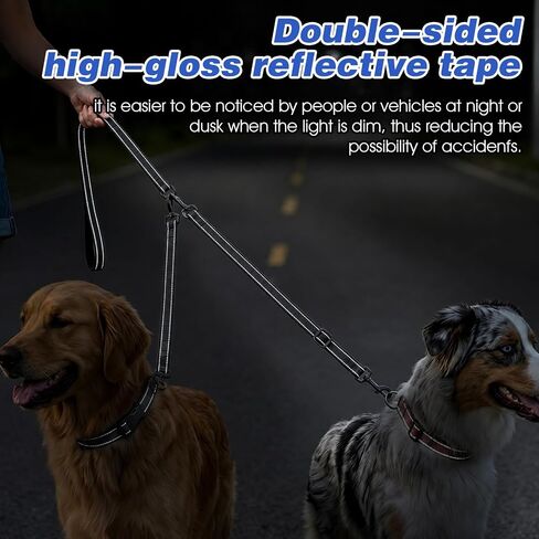 Double Dog Leash with Bowl and Waste Bags in Saudi Arabia
