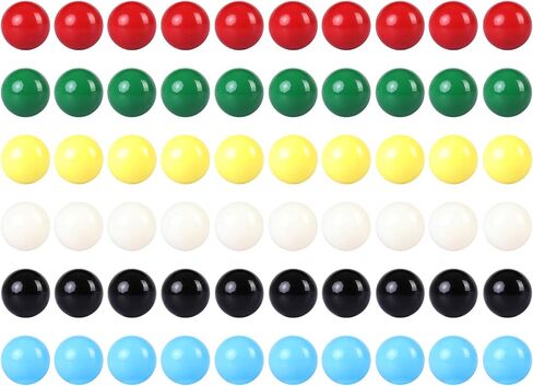 Game Replacement Marbles Balls,60pcs 9/16inch Acrylic Balls for Chinese Checkers,Aggravation Game,Marble Run,Marble Games(6 Colors) in Kuwait