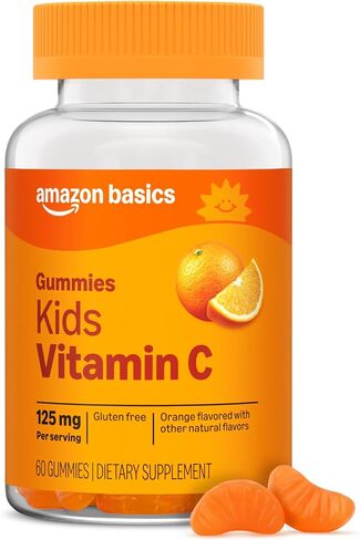 Amazon Brand - Mama Bear Vegan Kids Vitamin C, Orange, 60 Count, Immune Health, 125 mg per Gummy in Saudi Arabia