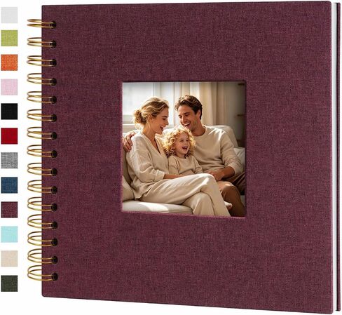 Artmag 10 x 10 Inch DIY Scrapbook Photo Album Linen Cover 40 Sheets/ 80 Pages, Hardcover Kraft White Paper Memory Book for Wedding Anniversary Christmas Family, Dark Green in Kuwait