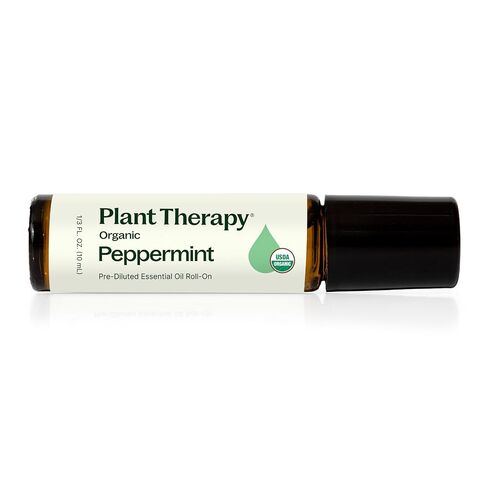 Plant Therapy Organic Peppermint Essential Oil 100% Pure, Pre-Diluted Roll-On, Natural Aromatherapy, Therapeutic Grade 10 mL (1/3 oz) in Saudi Arabia