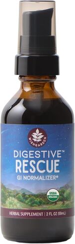 WishGarden Herbs Digestive Rescue GI Normalizer - All-Natural Herbal & Organic Digestive Relief Tincture with Peppermint Leaf, Ginger Root and Fennel Seed, Quickly Soothes Digestive Discomforts, 4oz in Saudi Arabia