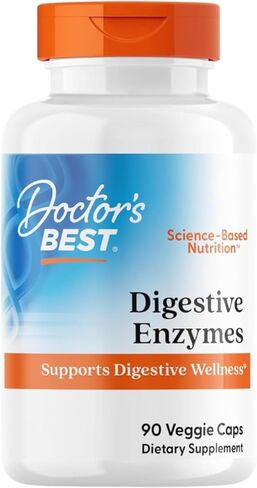 Doctor's Best Digestive Enzymes Non-GMO Vegetarian Gluten Free, 90 Veggie Caps in Kuwait