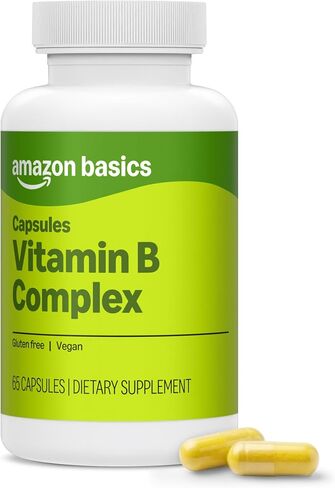 Amazon Elements B Complex, High Potency, 83% Whole Food Cultured, Supports Immune and Normal Energy Metabolism, Vegan, 65 Capsules, 2 month supply (Packaging may vary) in Kuwait