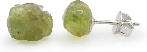 Designs by Nature Gems Handmade Garnet Stud Earrings Sterling Silver, January Birthstone Garnet Earrings in Kuwait