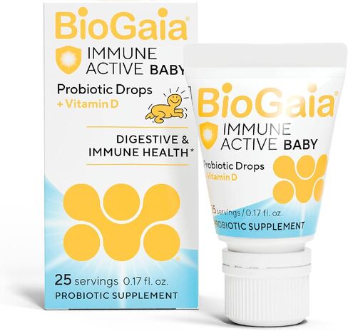 BioGaia Immune Active Probiotic + Vitamin D Drops for Infants & Toddlers | Promotes Healthy Immune & Digestive Systems | Baby Probiotic Drops & Toddler Probiotic | 50 Day Supply in Kuwait