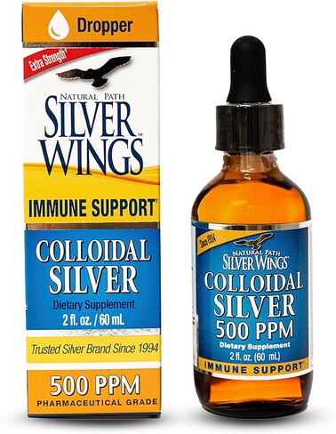 Natural Path Silver Wings Colloidal Silver 150ppm (750mcg) w/ Echinacea & Oregano Immune Support Supplement 1 fl. oz. spray in Kuwait