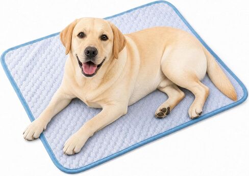 Dog Cooling Mat for cats Small Pets, Gel Free Ice Silk Self Cooling Pad in Kuwait