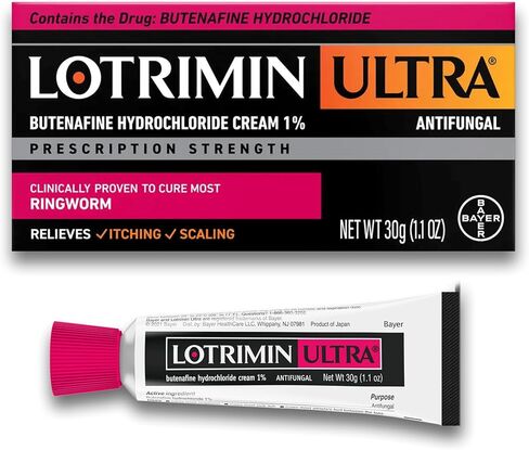 Lotrimin Ultra 1 Week Athlete's Foot Treatment, Prescription Strength Butenafine Hydrochloride 1%, Cures Most Athlete’s Foot Between Toes, Cream, 0.42 Ounce (12 Grams) in Saudi Arabia