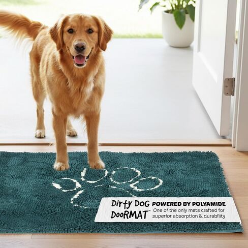 Dog Gone Smart Dirty Dog Doormat - Fast Drying Rug - Grey, 35 x 21 in in Kuwait