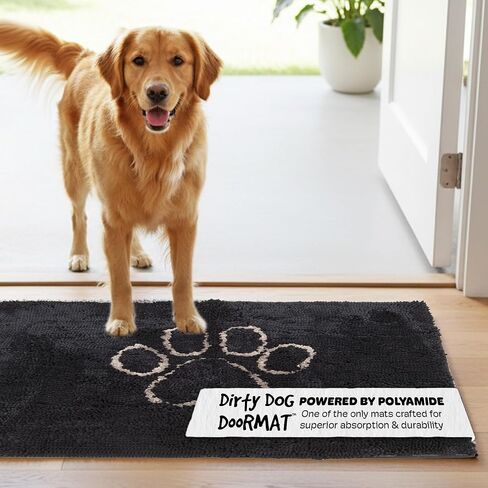 Dog Gone Smart Dirty Dog Doormat - Fast Drying Rug - Grey, 35 x 21 in in Kuwait