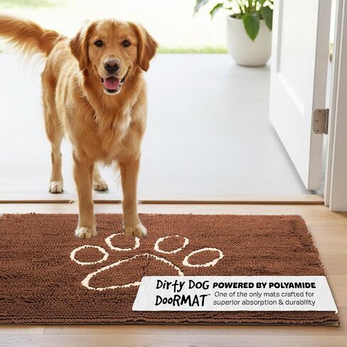 Dog Gone Smart Dirty Dog Doormat - Fast Drying Rug - Grey, 35 x 21 in in Kuwait