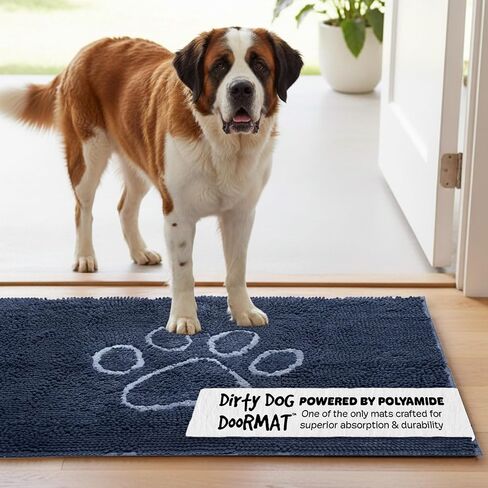 Dog Gone Smart Dirty Dog Doormat - Fast Drying Rug - Grey, 35 x 21 in in Kuwait