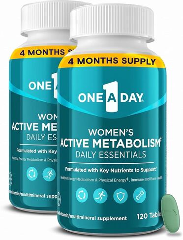 One A Day Women’s Active Metabolism Multivitamin, Supplement with Vitamin A, C, D, E and Zinc for Immune Health Support*, Iron, Calcium, Folic Acid & more, 50 Count in Saudi Arabia
