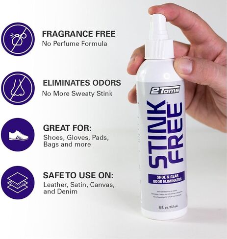 2Toms StinkFree Shoe Odor Eliminator Spray, Removes Gear Odors Caused by Sweat, 8 Ounces, 2 Bottles in Saudi Arabia