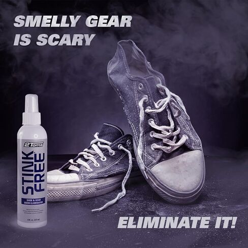 2Toms StinkFree Shoe Odor Eliminator Spray, Removes Gear Odors Caused by Sweat, 8 Ounces, 2 Bottles in Saudi Arabia
