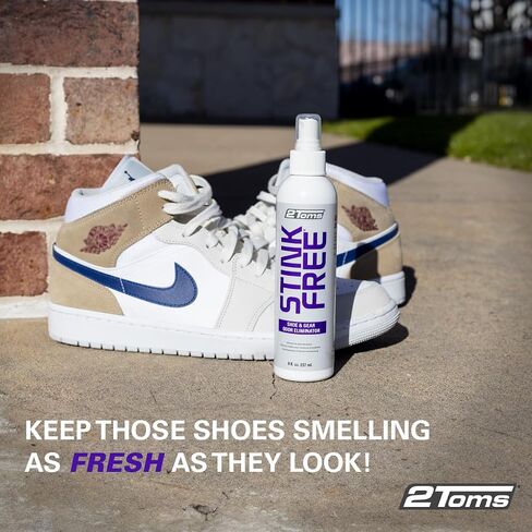 2Toms StinkFree Shoe Odor Eliminator Spray, Removes Gear Odors Caused by Sweat, 8 Ounces, 2 Bottles in Saudi Arabia