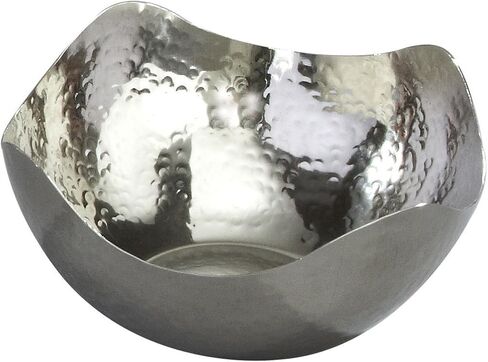 Elegance Hammered 6-Inch Stainless Steel Bowl, 6" x 6" x 3",24 ounces,Silver in Kuwait