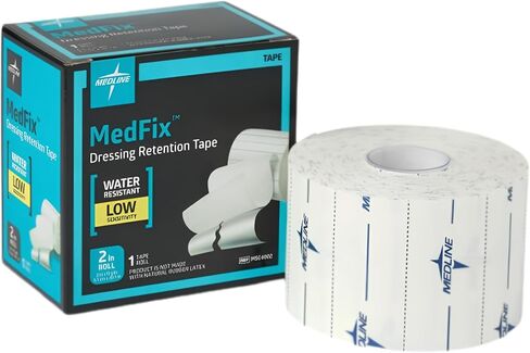 Medline MedFix Dressing Retention Tape with S-Release Liner, Secures Primary Dressings and Medical Appliances, 4" x 11 yd in Kuwait