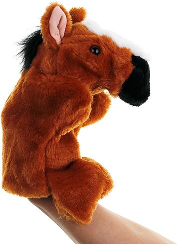 Plush Horse Hand Puppets Toys for Kids Soft Stuffed Animal HandPuppets Imaginative Pretend Play Storytelling in Kuwait