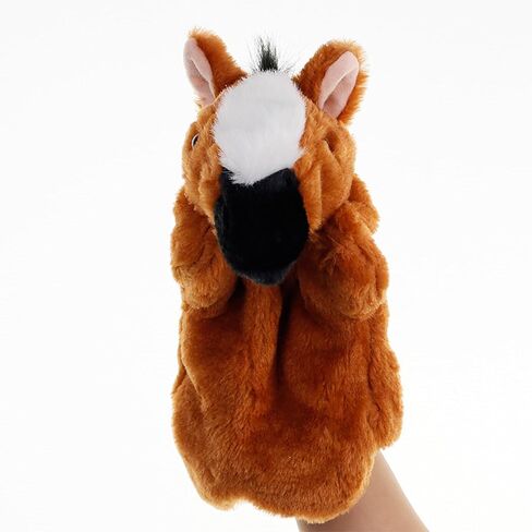 Plush Horse Hand Puppets Toys for Kids Soft Stuffed Animal HandPuppets Imaginative Pretend Play Storytelling in Kuwait