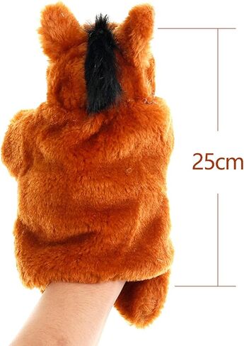 Plush Horse Hand Puppets Toys for Kids Soft Stuffed Animal HandPuppets Imaginative Pretend Play Storytelling in Kuwait