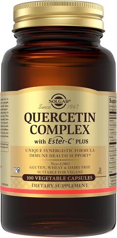 Solgar Quercetin Complex with Ester-C Plus, 100 Vegetable Capsules - Supports Immune Health, Antioxidant - Gentle on the Stomach Vitamin C - Non-GMO, Vegan, Gluten / Dairy Free - 50 Servings in Saudi Arabia