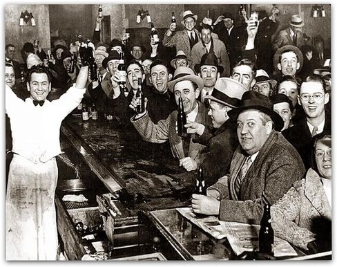 The Night Prohibition Ended - Vintage Wall Art - 11x14 Unframed Art Speakeasy Prohibition Decor Vintage Art Print - Makes a Great Man Cave and Home Bar Decor Poster Under $15 in Kuwait