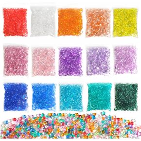 15 Packs 15 Colors 7mm Acrylic Fishbowl Slime Beads,2800 Pcs, Non-Expanding in Saudi Arabia