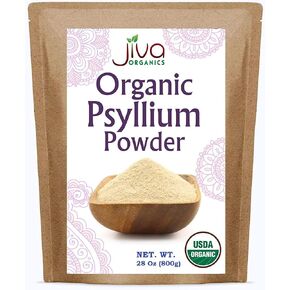 Jiva Organics Psyllium Husk Powder 1.75 LB Bulk Bag - Easy Mixing Fiber, Unflavored, Fine Ground, Non GMO Pure - Keto Friendly in Saudi Arabia