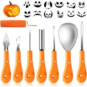 Greatever Halloween Pumpkin Carving Kit,Professional and Heavy Duty Stainless Steel Tools,Pumpkin Carving Set with Carrying Case(7pcs) in Saudi Arabia