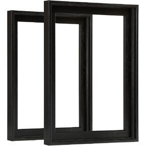 إطار FOLKOR العائم للوحة قماشية مقاس 11 × 14 بعمق 0.6-0.8 بوصة، إطار عائم مكون من قطعتين للمطبوعات القماشية، إطار فني مقاس 11 × 14 لديكور غرفة المعيشة وغرفة النوم (بني داكن) in Kuwait