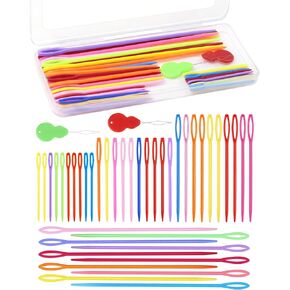 FIVEIZERO 40PCS Plastic Needles, Yarn Needle, 4 Sizes Plastic Sewing Needle in Kuwait