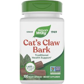 Nature's Way Cat’s Claw Bark, Traditional Health Tonic*, 1,455mg per serving, 100 Capsules in Saudi Arabia